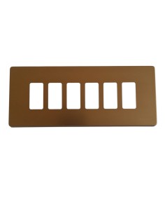 Bticino 506l/6/br magic - 6-slot bronze plate